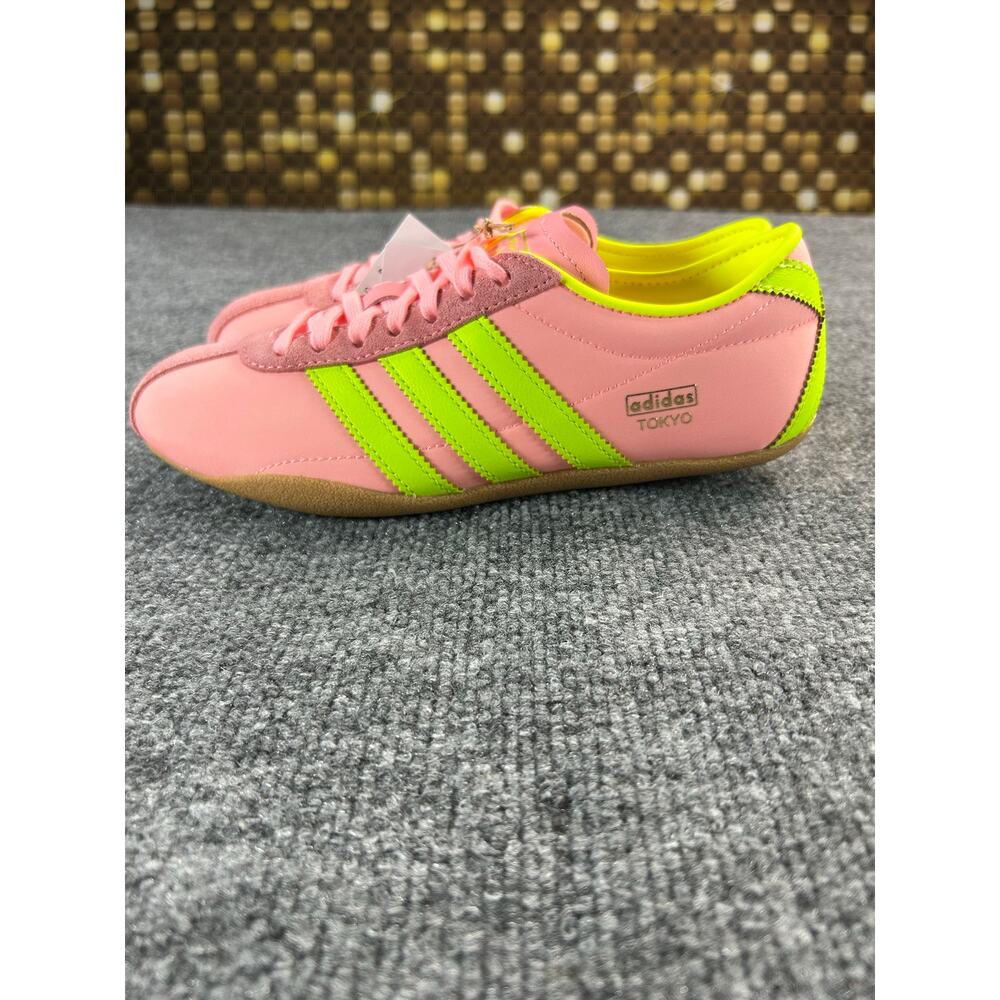 Adidas Tokyo W Pink Neon Green Gum Sneakers Women's Size 6 - Picture 7 of 12